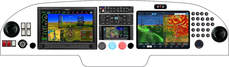 A Bearhawk Aircraft Bearhawk instrument panel with the Garmin G3X Touch