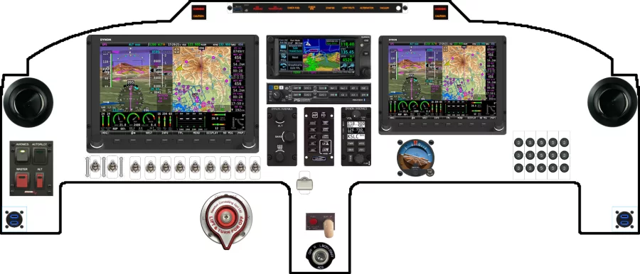A Cozy Aircraft Cozy III instrument panel design