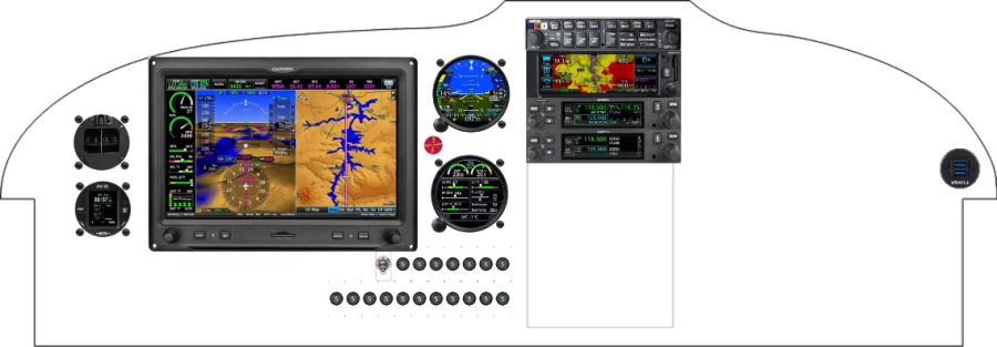 A Piper Aircraft Cherokee 180C instrument panel design