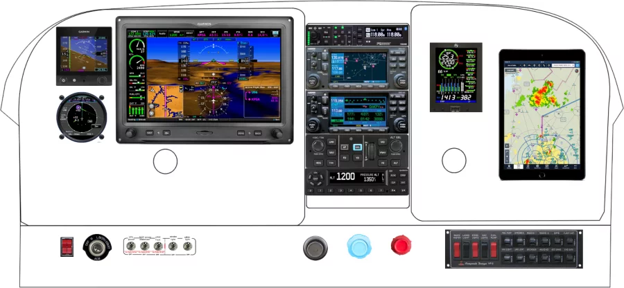A Cessna 180 / 185 instrument panel design