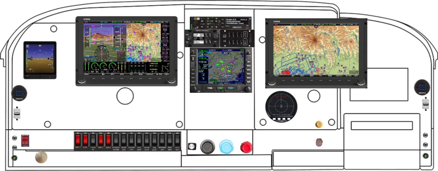 A Cessna 182J instrument panel design