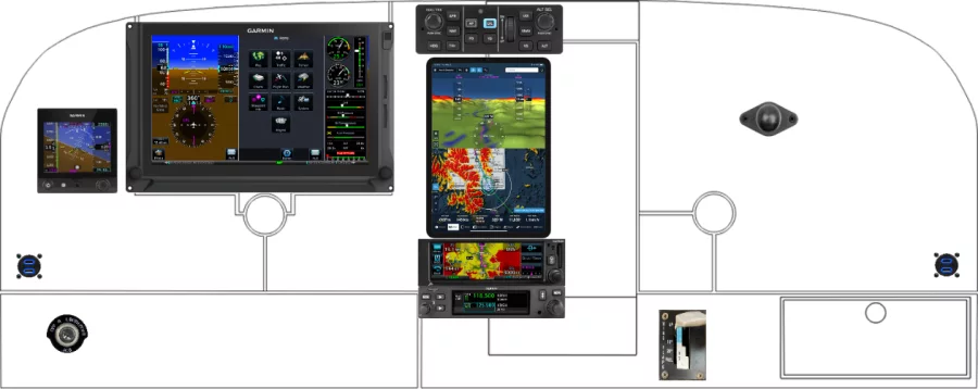 A Cessna 182S instrument panel design