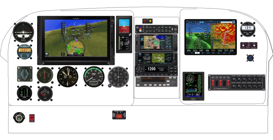 Cessna 210 instrument panel design