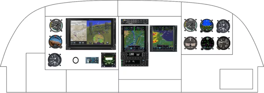 A Cessna 208 instrument panel design