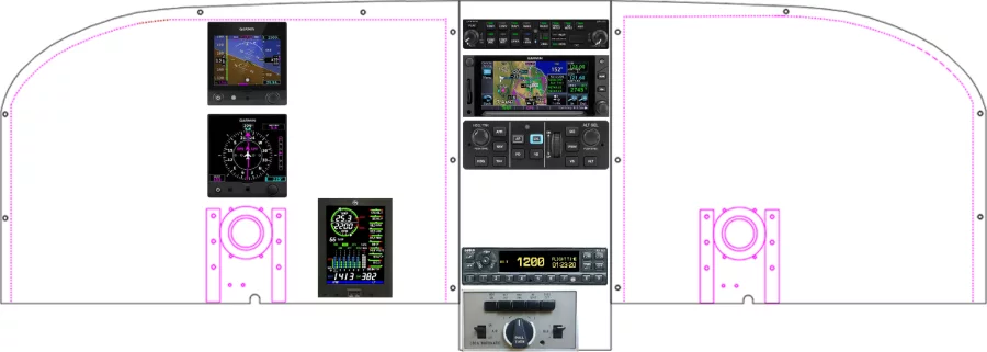 A Cessna T210N instrument panel design