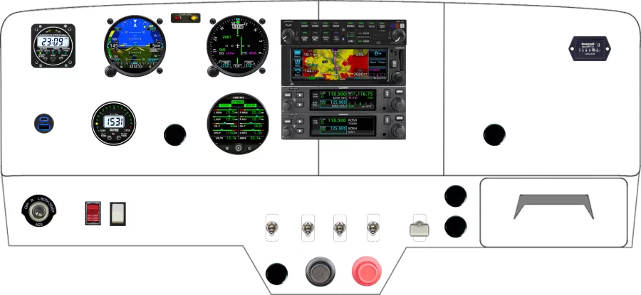 A Cessna 150 instrument panel design