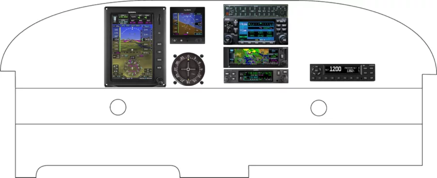 A Piper Aircraft PA-28 instrument panel with the Garmin G3X Touch