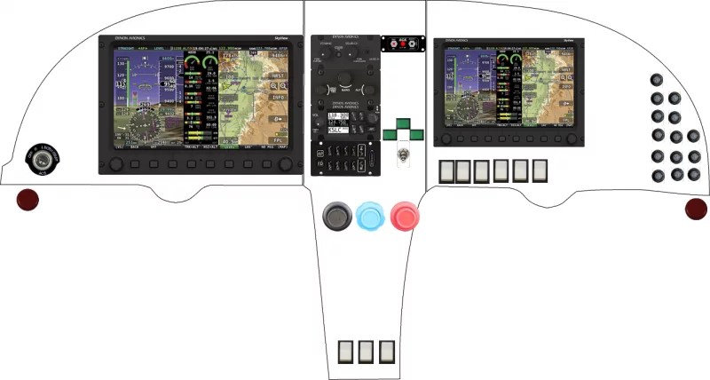A Lancair International 235 instrument panel design