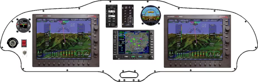 A Sling Aircraft Sling TSi instrument panel design