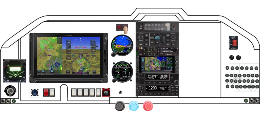 An Mooney M20J instrument panel design