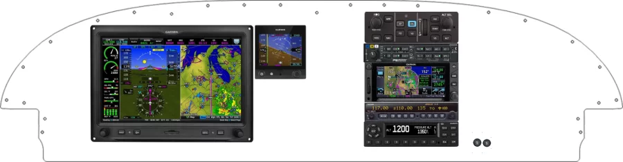 An Van's Aircraft RV-7/9 instrument panel with the Garmin G3X Touch