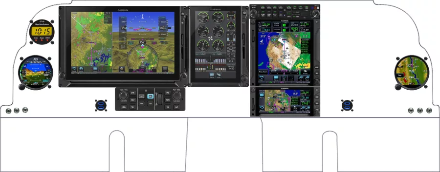 A Beechcraft CE23 / CE24 / A23 instrument panel design