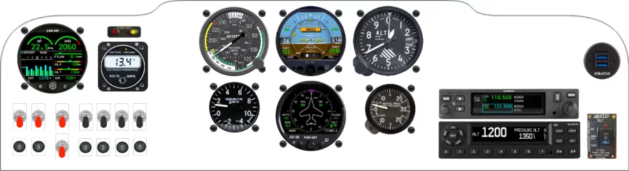 A American Champion Decathlon instrument panel design