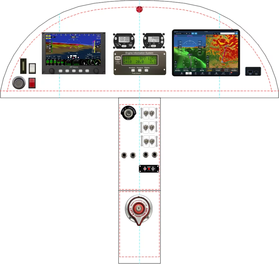 A Zenith Aircraft Company STOL CH 750 instrument panel design