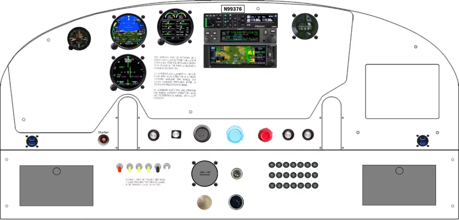 A Cessna 182A instrument panel design