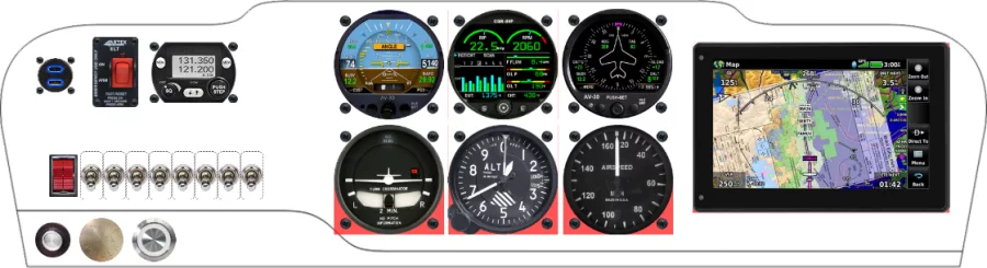 A American Champion Decathlon instrument panel design