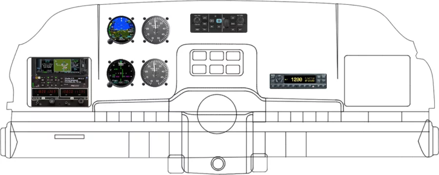 A Beechcraft Model 35 instrument panel design