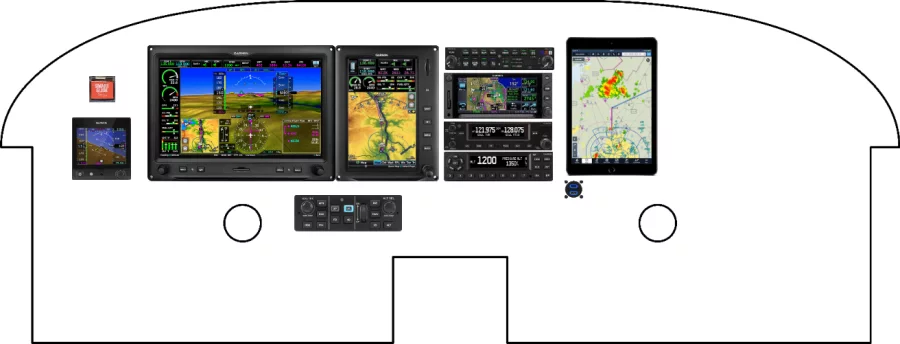A Piper Aircraft PA32R-300 instrument panel with the Garmin G3X Touch