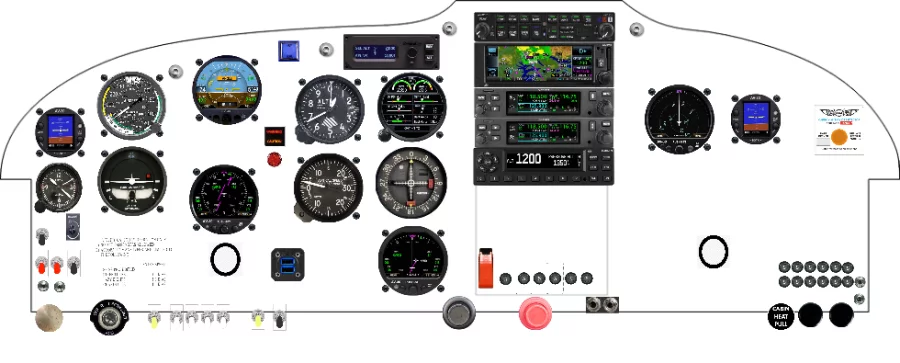 A Piper Aircraft Cherokee 180C instrument panel design
