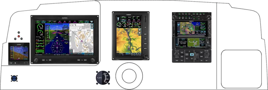 An Beechcraft A36 instrument panel with the Garmin G3X Touch