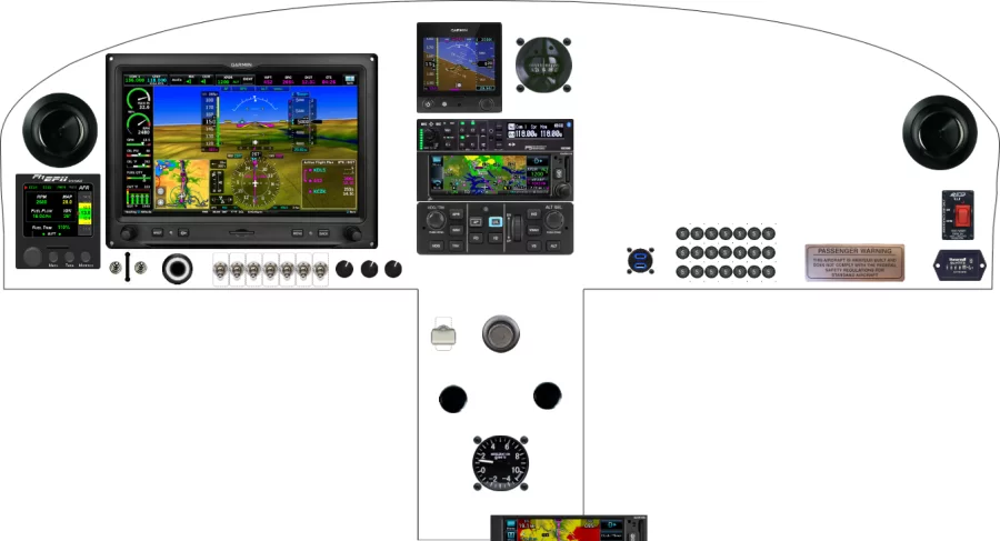 A Glasair Aviation Glasair I instrument panel design