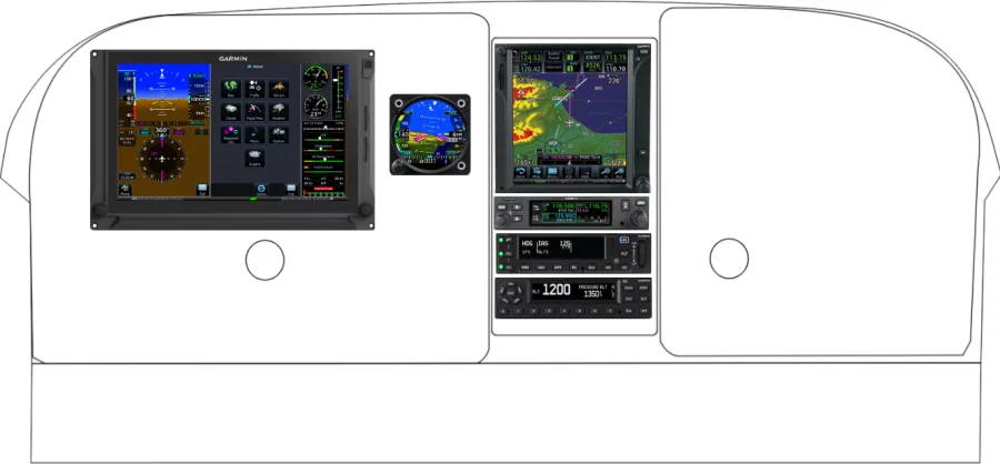 A Cessna 210 instrument panel design