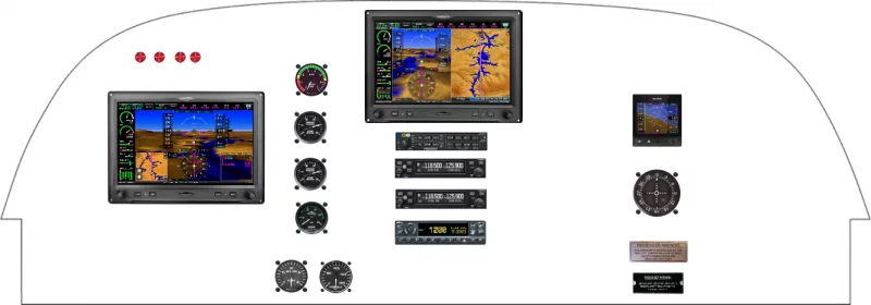 A Cessna 208 instrument panel design