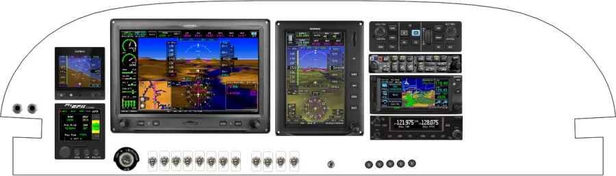 An Van's Aircraft RV-6 instrument panel with the Garmin G3X Touch