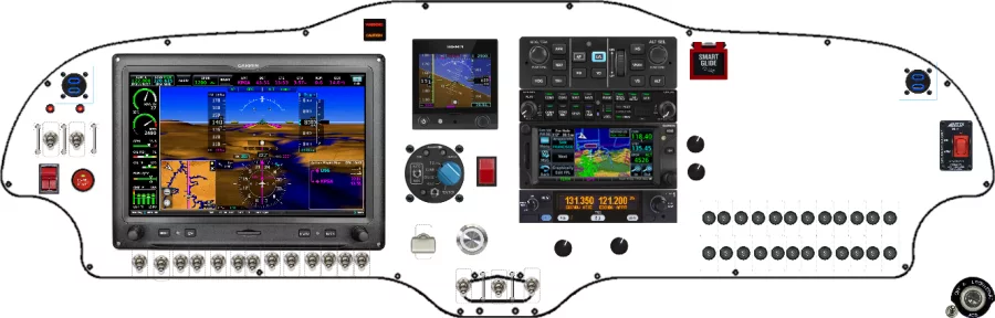 A Sling Aircraft Sling TSi instrument panel with the Garmin G3X Touch
