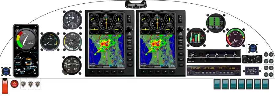 An Avid Aircraft MK-4 instrument panel design
