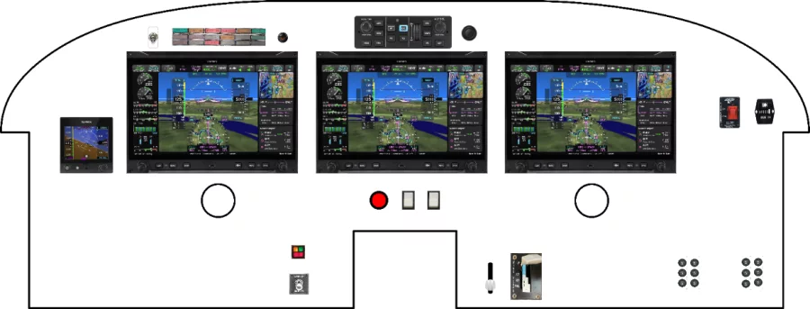 A Piper Aircraft PA32R-300 instrument panel design