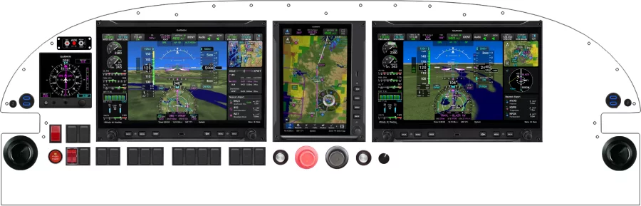 An Van's Aircraft RV-7/9 instrument panel with the Garmin Axis