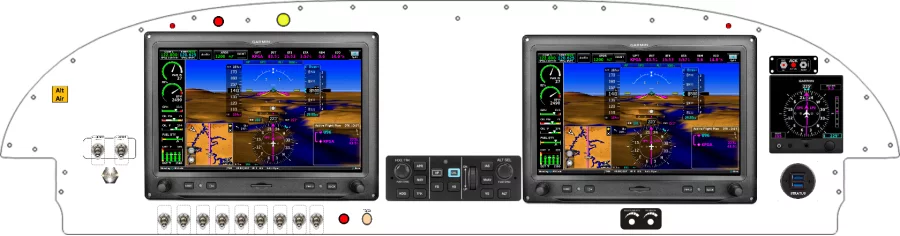 An Van's Aircraft RV-7/9 instrument panel design