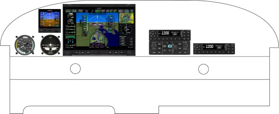 A Piper Aircraft PA-28 instrument panel design