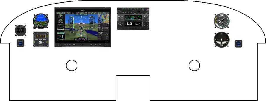 A Piper Aircraft PA32R-300 instrument panel design