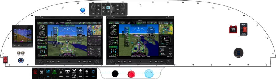 An Van's Aircraft RV-10 instrument panel design