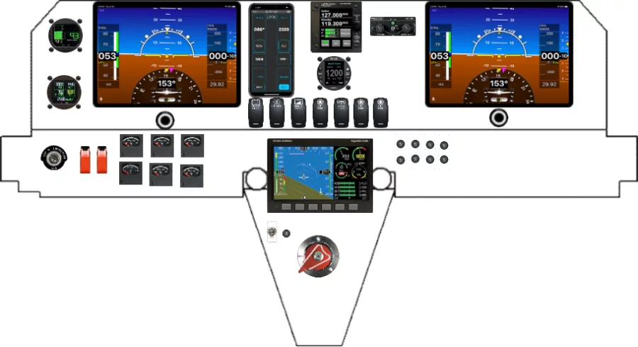 A Bede Corp BD-4 instrument panel design