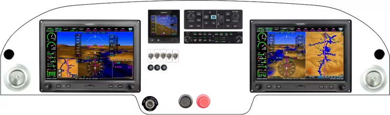 A Bearhawk Aircraft Bearhawk instrument panel with the Garmin G3X Touch