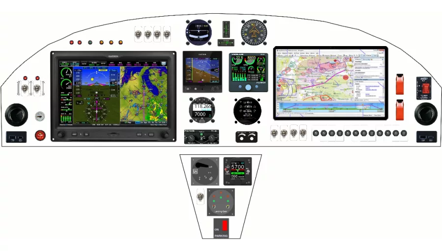A Belmont Aero Belmont Patino instrument panel design