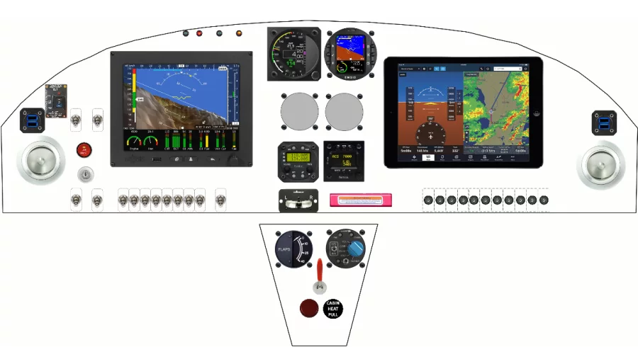 A Belmont Aero Belmont Patino instrument panel design