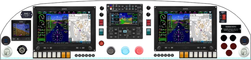A Bearhawk Aircraft Model 5 instrument panel with the Garmin G3X Touch