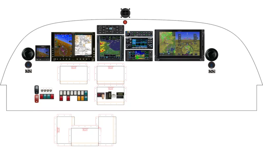 A Cessna 208 instrument panel design