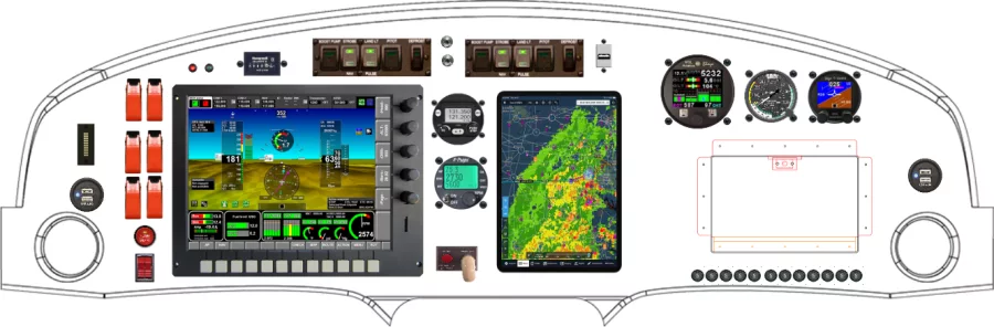 A Bristell / BRM AERO Classic instrument panel design