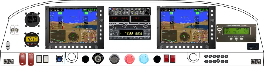 A Piper Aircraft PA-20/22 instrument panel design