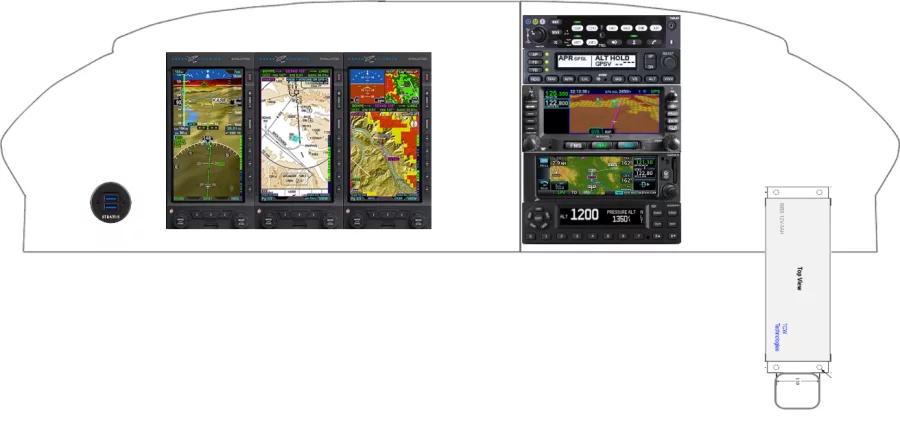 A Piper Aircraft PA-32 instrument panel design