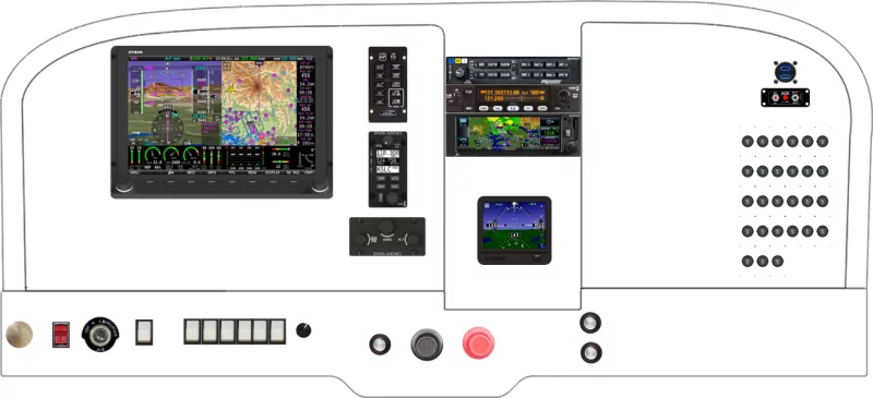 A Cessna 172 instrument panel with the Dynon SkyView HDX
