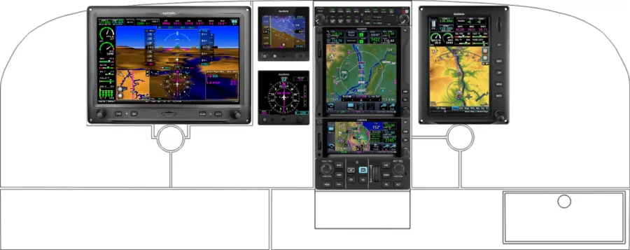 A Cessna 182S instrument panel design