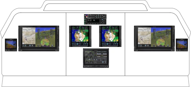 A Cessna 310P instrument panel design