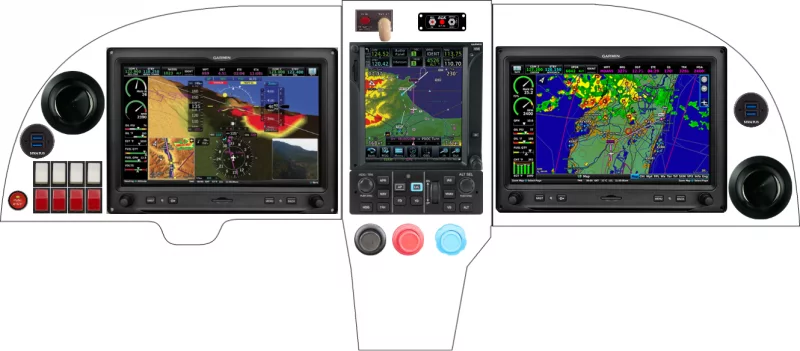 A Lancair International 320 / 360 instrument panel design