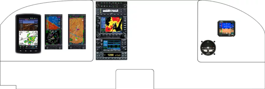 A Cessna 414 instrument panel design